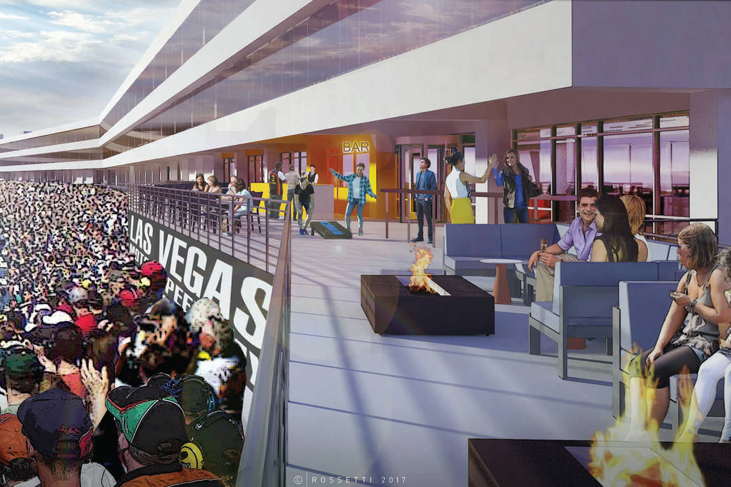 A rendering of Las Vegas Motor Speedway's planned interactive sports lounge. (Las Vegas Motor Speedway)