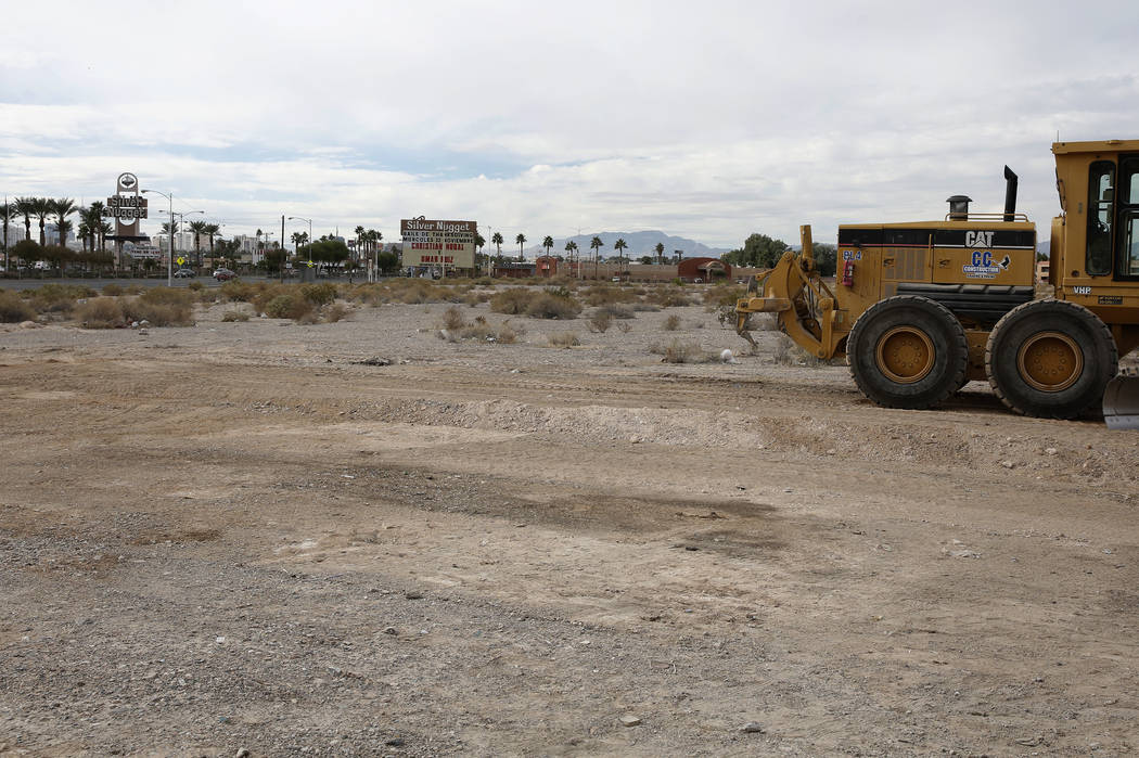 A 14-screen Maya Cinemas and entertainment center construction site at 2195 Las Vegas Blvd. North, across the street from North Las Vegas City Hall, on Monday, Nov. 6, 2017. (Bizuayehu Tesfaye/Las ...