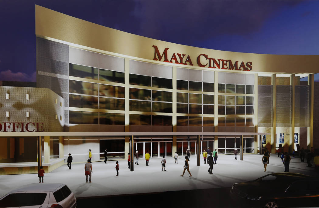 An artistճ rendering of Maya Cinemas depicts what a 14-screen movie theater at 2195 Las Vegas Blvd. North, across the street from North Las Vegas City Hall, could look like from the outside. ...