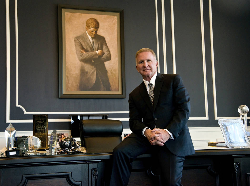 Attorney Robert Eglet poses for a photograph inside his office at the Eglet Prince law firm in downtown Las Vegas on Friday, Nov. 10, 2017. Daniel Clark/Las Vegas Review-Journal Follow @DanJClarkPhoto