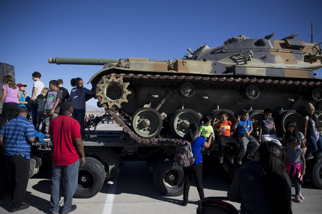 People attend Aviation Nation at Nellis Air Force Base in Las Vegas, Saturday, Nov. 11, 2017. Erik Verduzco Las Vegas Review-Journal @Erik_Verduzco