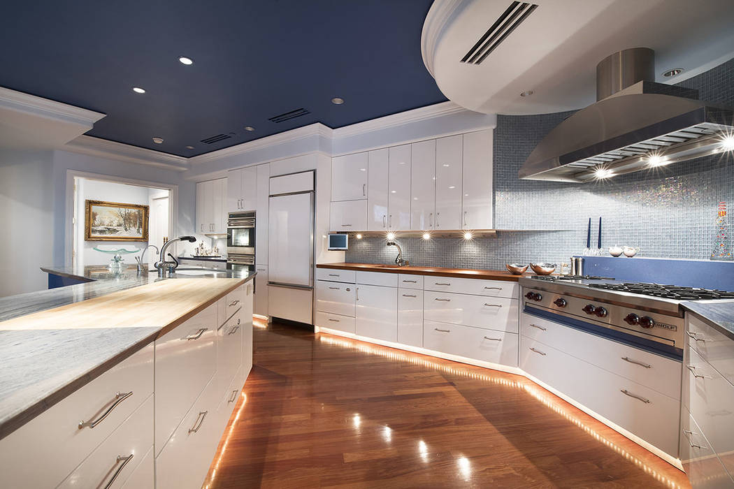 One of the kitchens in the two units. (Synergy|Sotheby’s International Realty)