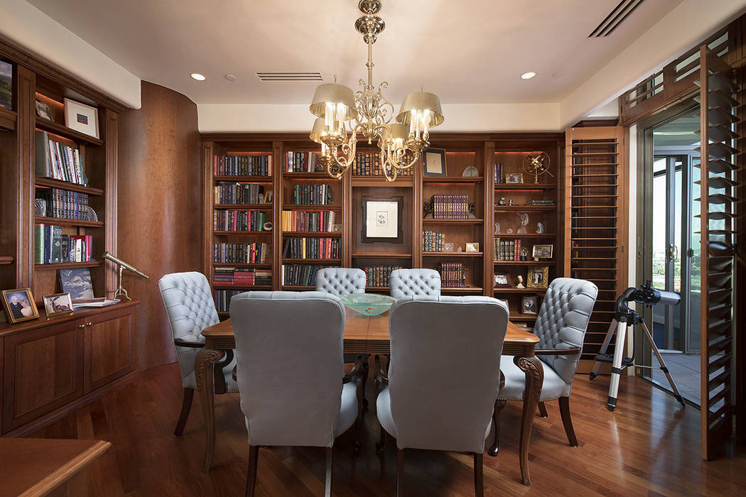 The home has a roomy den. (Synergy|Sotheby’s International Realty)