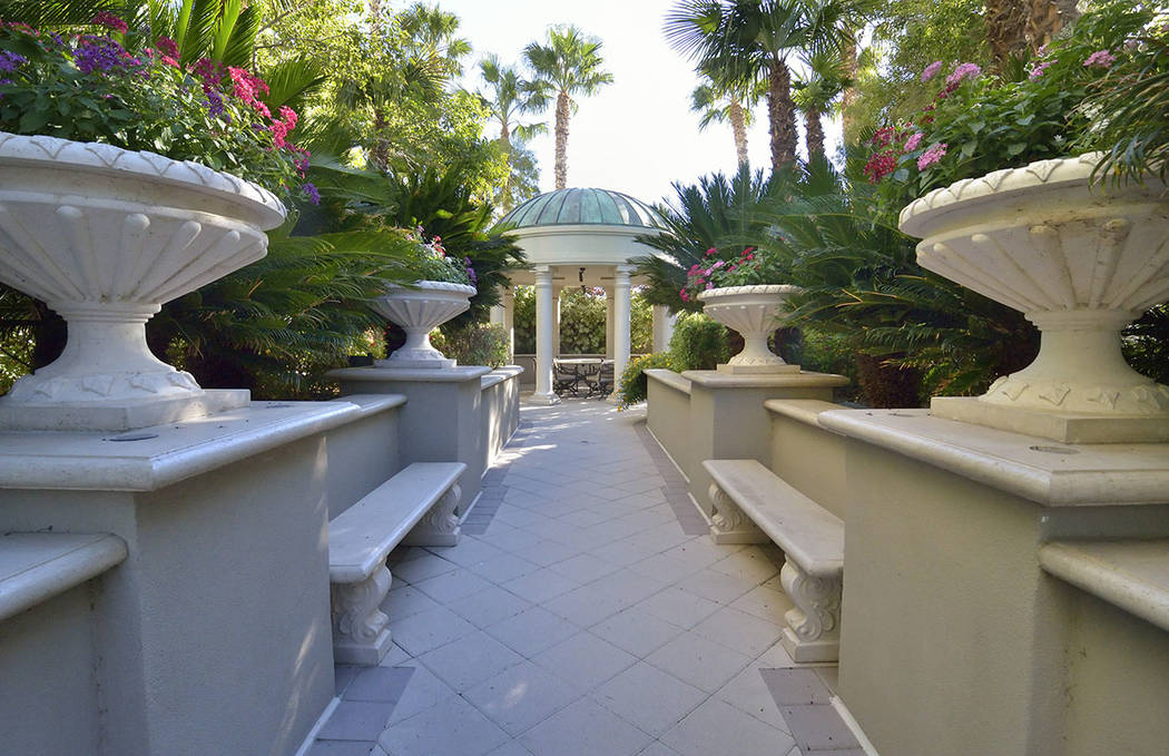 Bill Hughes Real Estate Millions
Park Towers at Hughes Center at 1 Hughes Center Drive features an garden area.