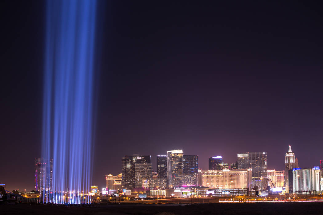 Lights are lit up at the construction site of the Raiders stadium in Las Vegas, Monday, Nov. 13, 2017. Joel Angel Juarez Las Vegas Review-Journal @jajuarezphoto