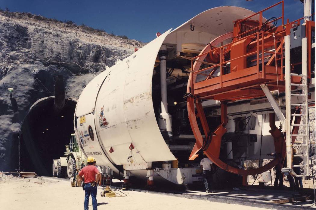 The Yucca Mucker, which bore the tunnel through Yucca Mountain for a nuclear waste repository. (U.S. Department of Energy)