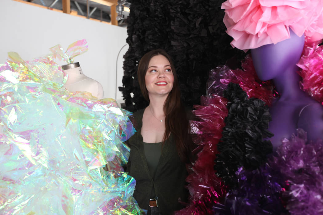 Jennifer Henry surrounded by her work at her studio at UNLV in Las Vegas, Monday, Nov. 13, 2017. Rachel Aston Las Vegas Review-Journal @rookie__rae