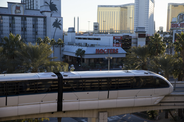 The Las Vegas Monorail at the MGM Grand hotel-casino on Wednesday, Dec. 28, 2016, in Las Vegas. Erik Verduzco/Las Vegas Review-Journal Follow @Erik_Verduzco