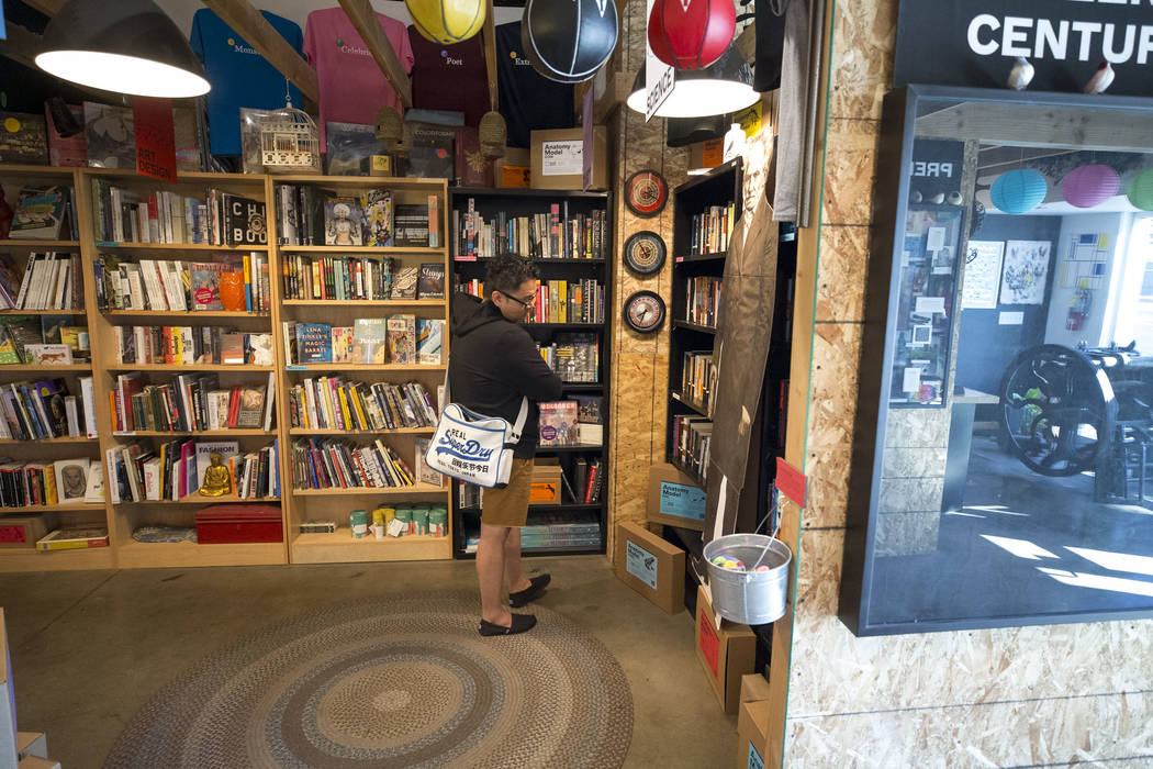 A customer browses the books at The Writer's Block on Small Business Saturday, Nov. 25, 2017, in downtown Las Vegas. Richard Brian Las Vegas Review-Journal @vegasphotograph