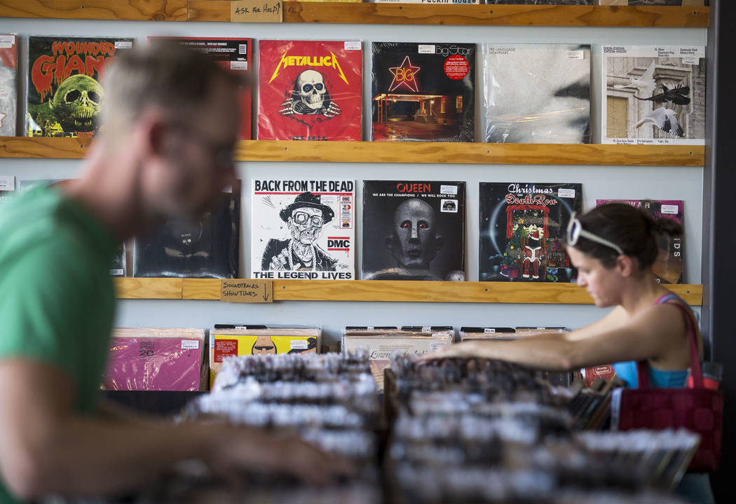 Customers browse the vinyl records at 11th Street Records on Small Business Saturday, Nov. 25, 2017, in downtown Las Vegas. Richard Brian Las Vegas Review-Journal @vegasphotograph