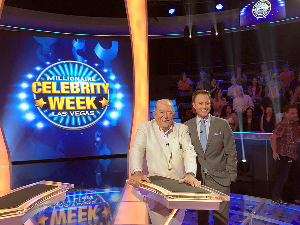 Robin Leach and Chris Harrison on "Who Wants To Be A Millionaire." Leach played for the Boys & Girls Club. The show, which was filmed in Las Vegas, will be aired in November. (Disney/ABC Home  ...