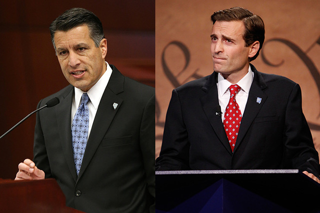 Gov. Brian Sandoval (left) and Attorney General Adam Laxalt (right). (Las Vegas Review-Journal file photos)