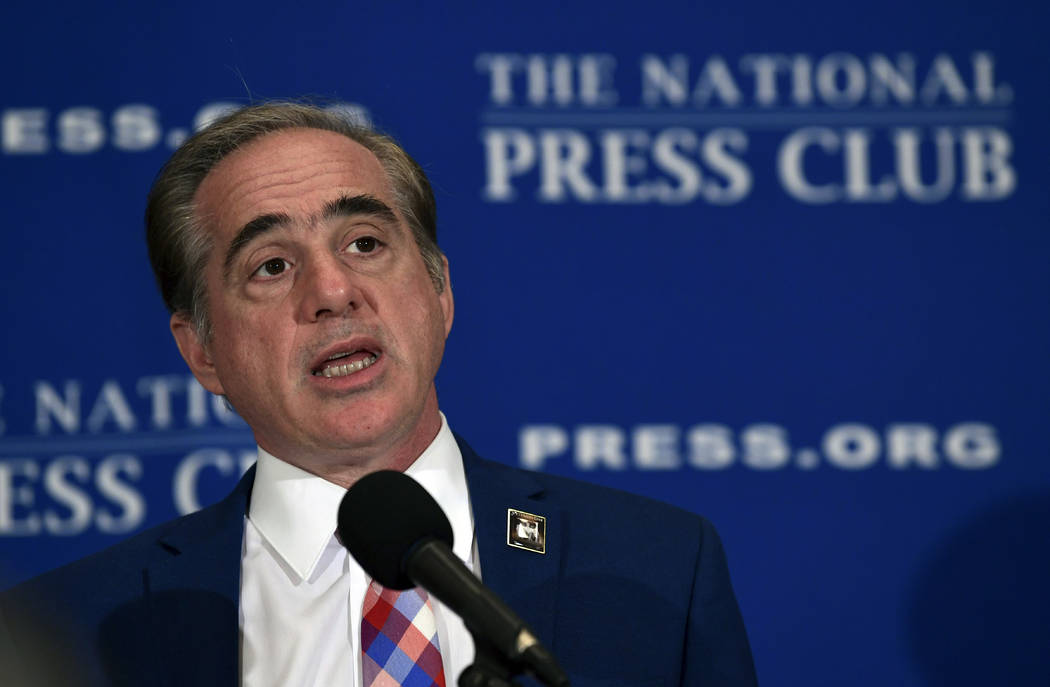 Veterans Affairs Secretary David Shulkin speaks at the National Press Club in Washington, Monday, Nov. 6, 2017. (Susan Walsh/AP)