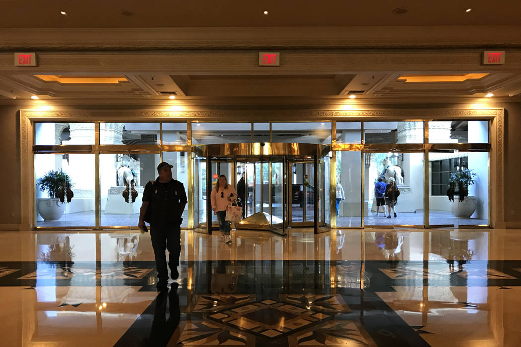 Visitors enter Mandalay Bay hotel-casino in Las Vegas, Tuesday, Nov. 28, 2017. Bridget Bennett Las Vegas Review-Journal