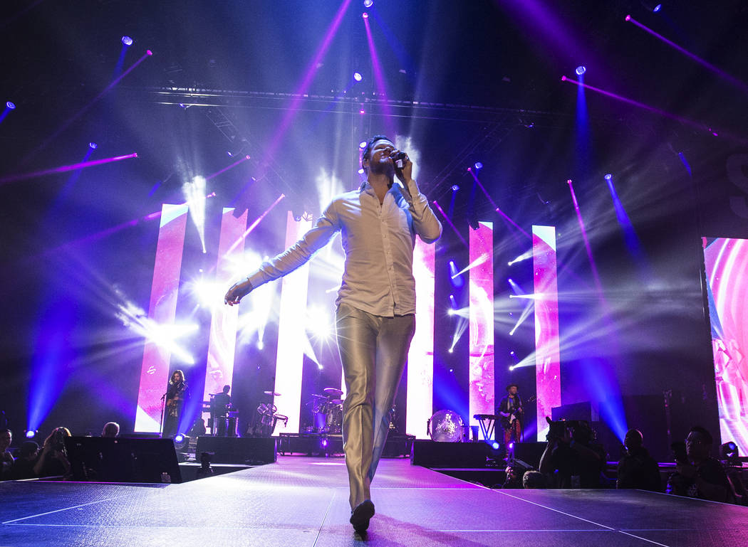 Imagine Dragons frontman Dan Reynolds performs during the Vegas Strong Benefit Concert at T-Mobile Arena on Friday, Dec. 1, 2017, in Las Vegas. Benjamin Hager Las Vegas Review-Journal @benjaminhphoto