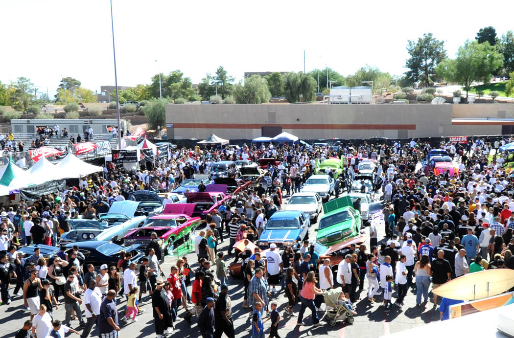 10/14/12: GoLo Lowrider Super Show 2012 at Cashman Center in Las Vegas brings out a crowd from across the country to see the latest in the lowrider car culture. The event includes outdoor car exhi ...