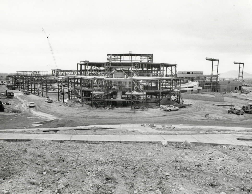 CASHMAN FIELD  - December 6 1982 

Cashman Field construction. (Rene Germanier/Las Vegas Review-Journal)