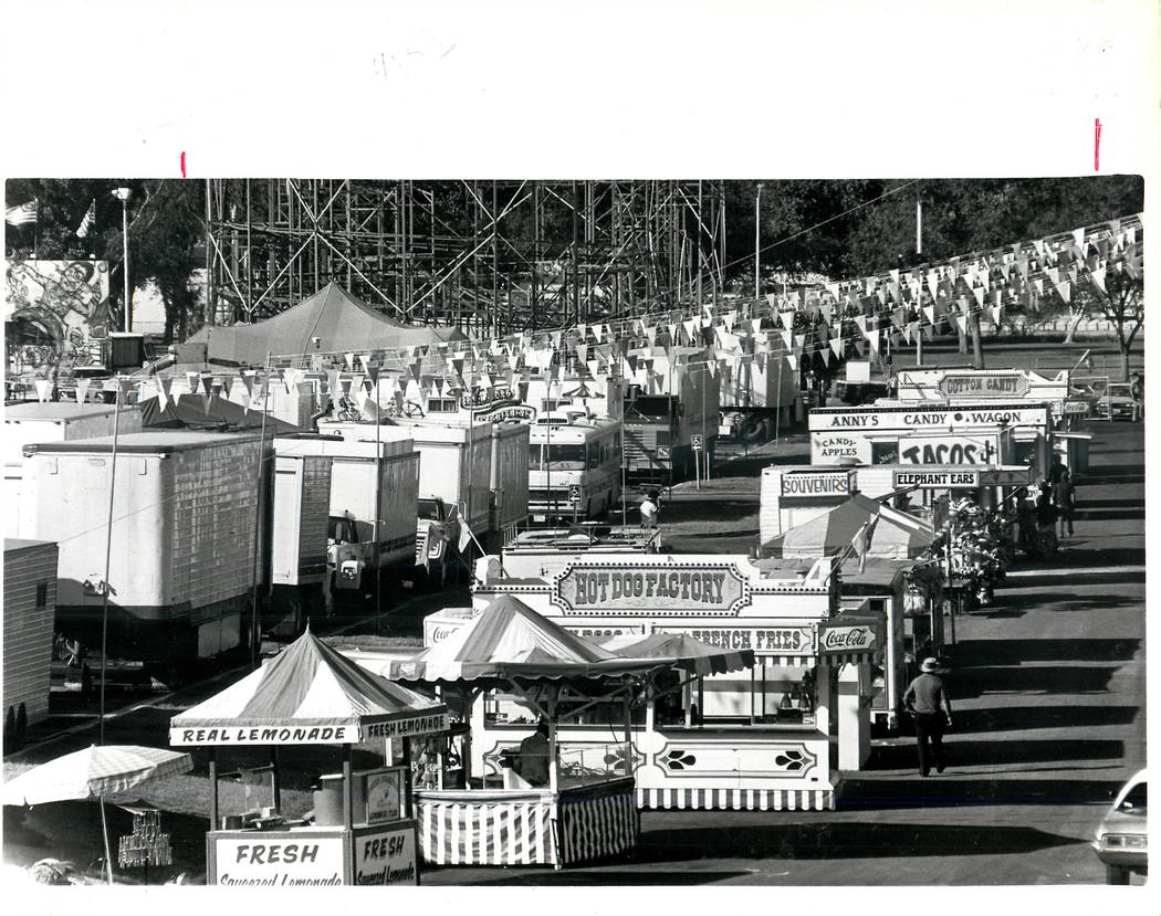 Jaycee State Fair - 1985

Jaycee State Fair Midway at Cashman Field. (Jim Laurie/Las Vegas Review-Journal)