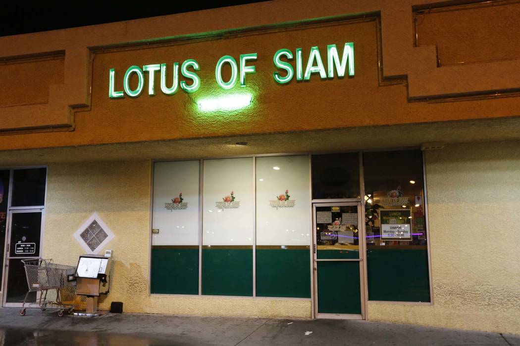 Thai restaurant Lotus of Siam after a portion of its ceiling collapsed in Las Vegas, Friday, Sept. 8, 2017. Chitose Suzuki Las Vegas Review-Journal @chitosephoto