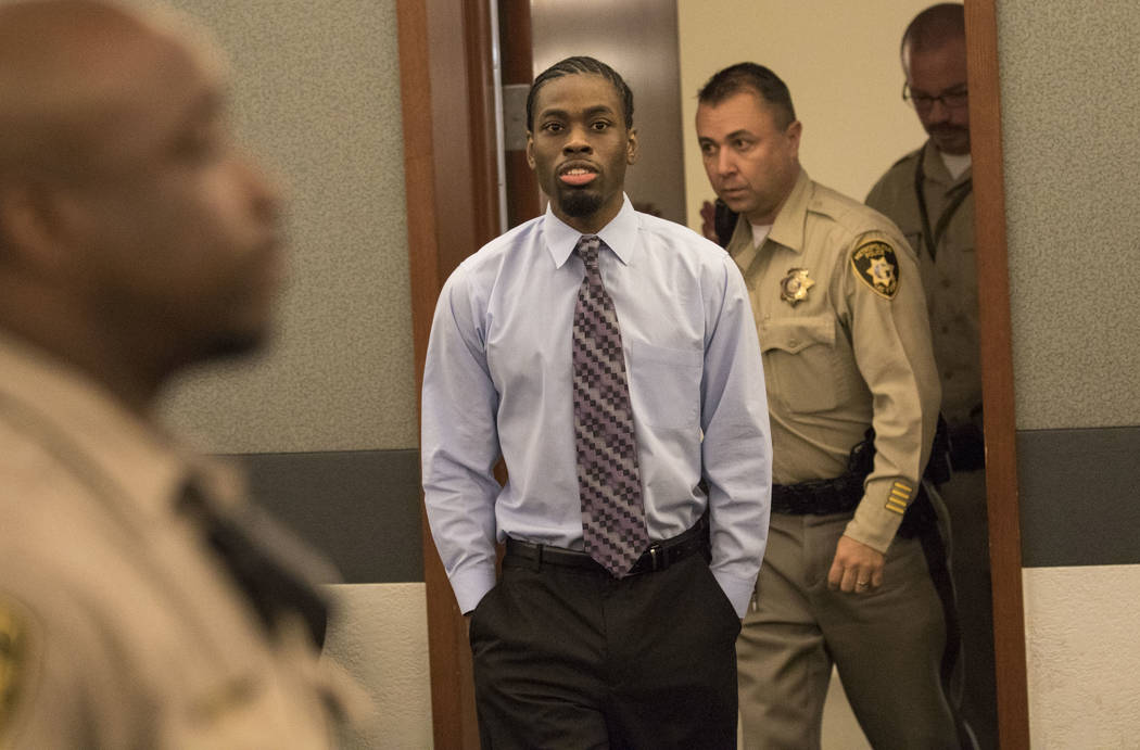 Convicted rapist and killer Bryan Clay enters the courtroom before his sentencing at the Region ...