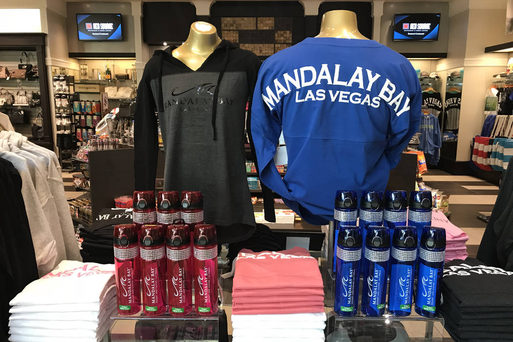 Mandalay Bay clothing for sale at Mandalay Bay in Las Vegas, Tuesday, Nov. 28, 2017. Bridget Bennett Las Vegas Review-Journal