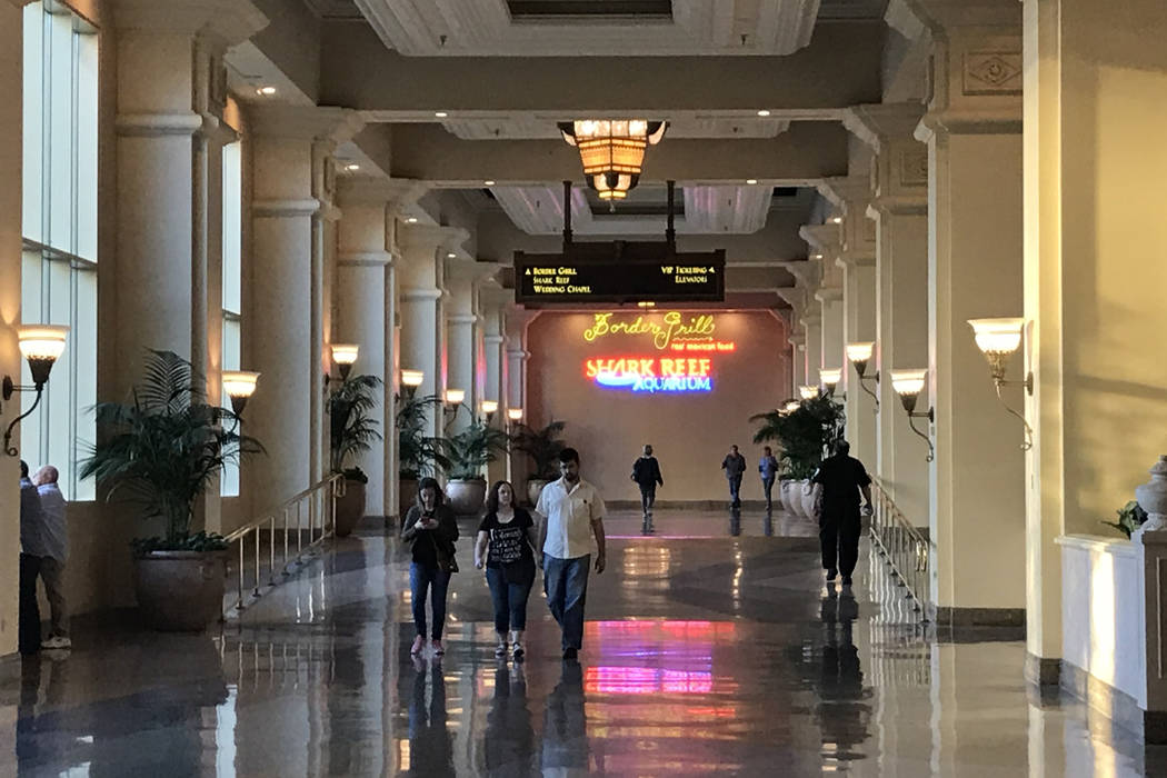 Visitors are present at Mandalay Bay hotel-casino in Las Vegas, Tuesday, Nov. 28, 2017. Bridget Bennett Las Vegas Review-Journal