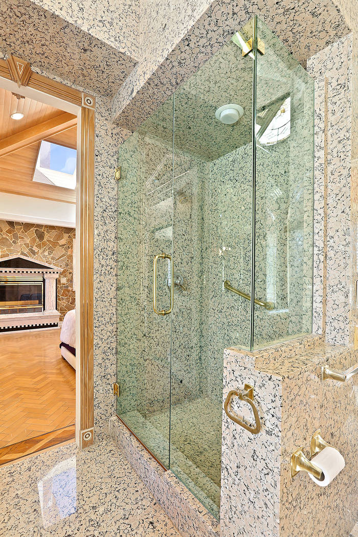 The master bath features a large shower. (Luxury Estates International)