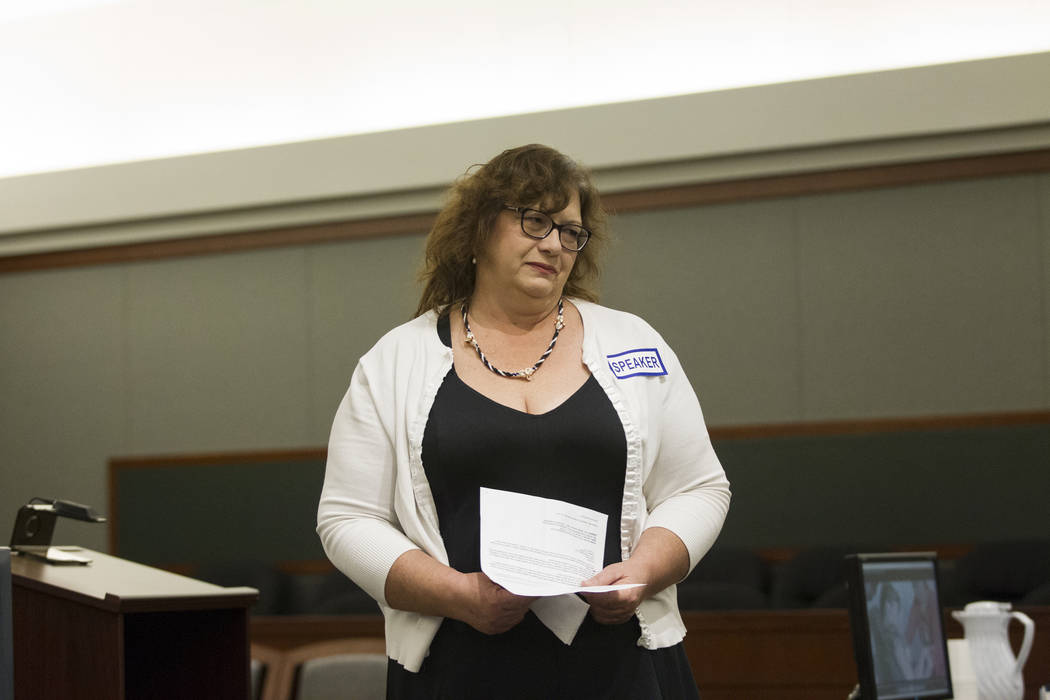 Sonia Doner after talking on behalf of her parents who were victims of former attorney Robert Graham, accused of swindling more than $16 million from clients, during his sentencing at the Regional ...