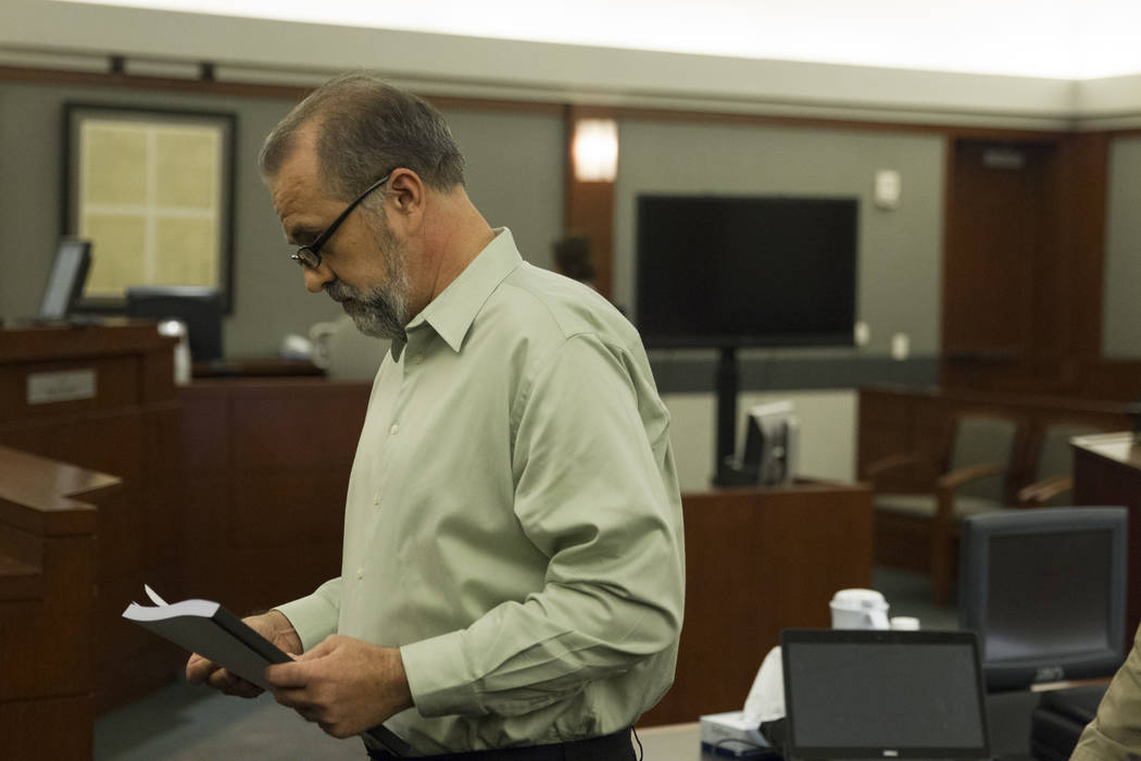 Former attorney Robert Graham, accused of swindling more than $16 million from clients, during his sentencing at the Regional Justice Center in Las Vegas, Friday, Dec. 8, 2017. Erik Verduzco Las V ...