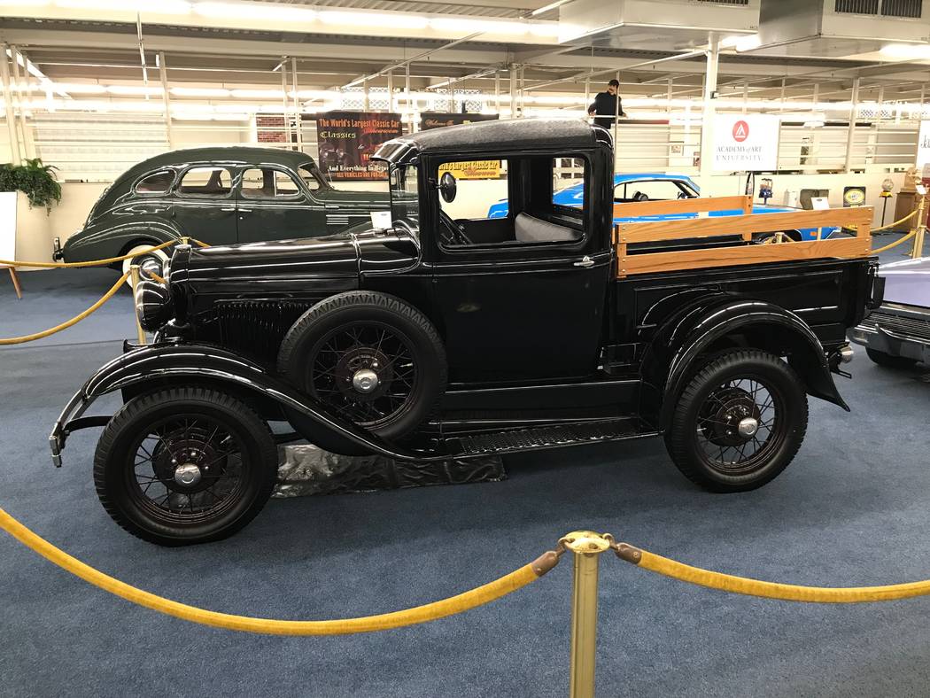 A 1930 Ford closed cab pickup on display at The Auto Collections vintage-car museum and store at The Linq hotel-casino in Las Vegas, Tuesday, Dec. 12, 2017. The vintage dealer is closing to the pu ...