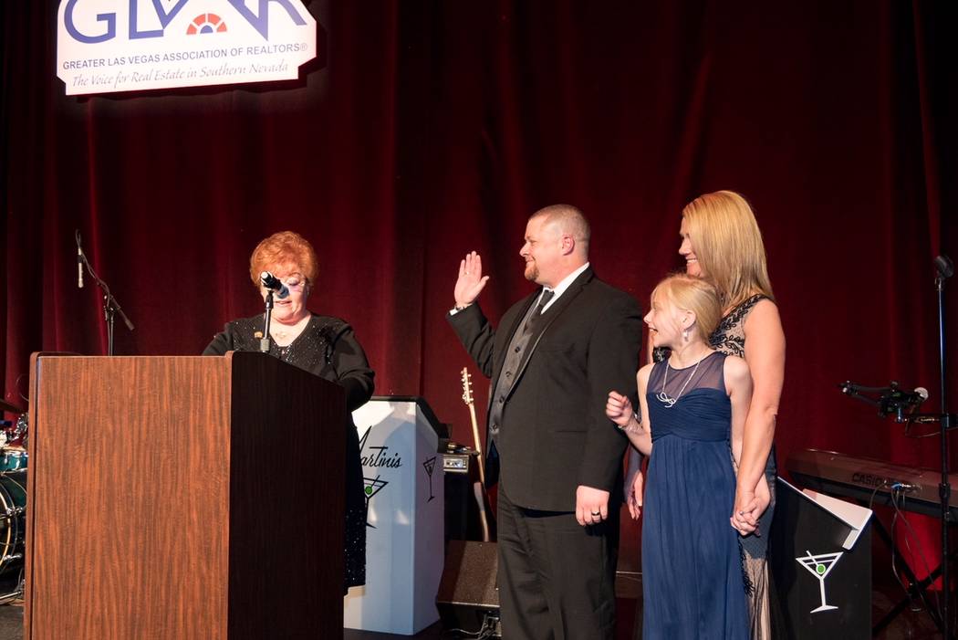 2018 Greater Las Vegas Association of Realtors President Chris Bishop is sworn in to office. (Greater Las Vegas Association of Realtors)