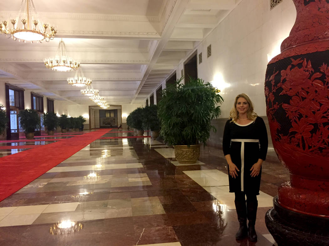 Jessica Stone, a White House correspondent with CGTN America, in Beijing. (Jessica Stone)