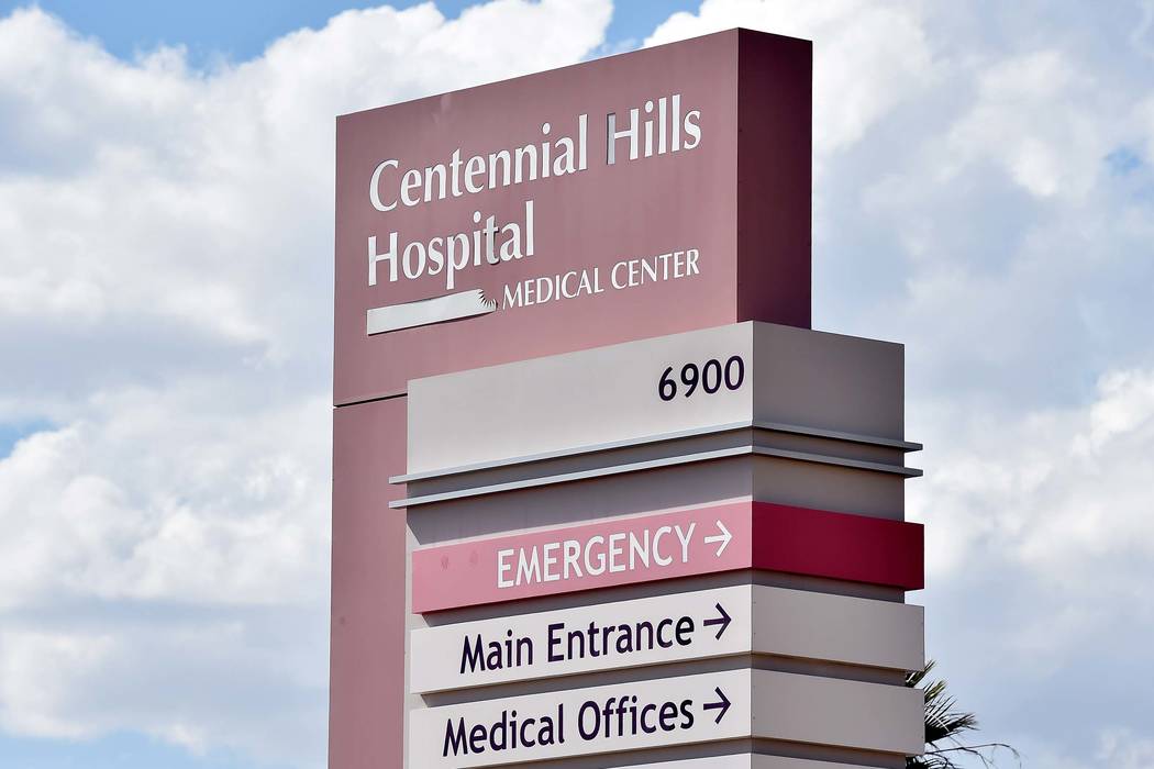 Centennial Hills Hospital is seen on Friday, April 24, 2015, in Las Vegas. (David Becker/Las Vegas Review-Journal)