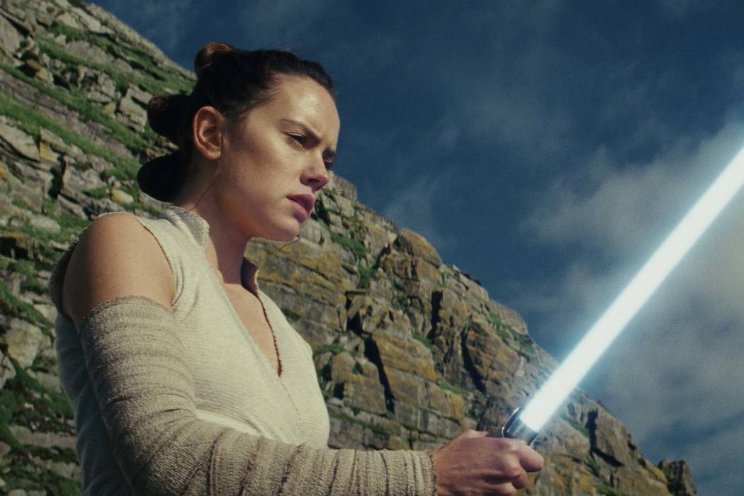 This image released by Lucasfilm shows Daisy Ridley as Rey in &quot;Star Wars: The Last Jedi.&quot; “Star Wars: The Last Jedi” is off to a death star-sized start at the box o ...