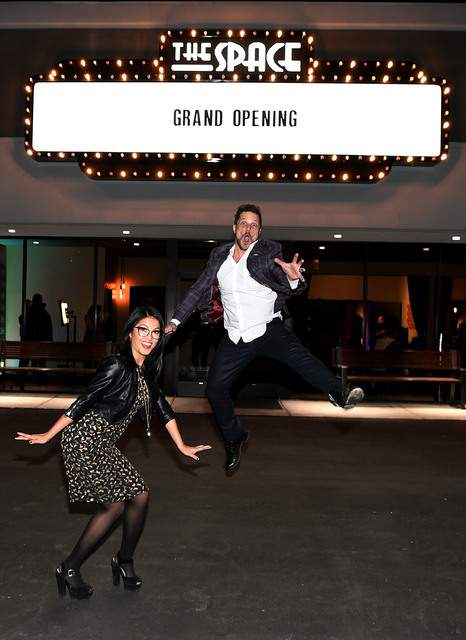 Cheryl Daro and Mark Shunock celebrate the grand opening of The Space, the new home of "Mondays Dark," on Thursday, Jan. 5, 2017, in Las Vegas. (Denise Truscello/WireImage)