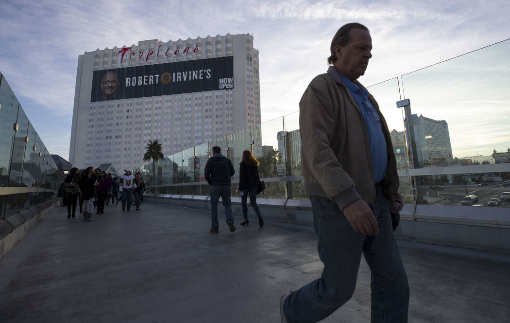 The Tropicana Las Vegas hotel-casino on the Strip, Monday, Dec. 18, 2017. Richard Brian Las Vegas Review-Journal @vegasphotograph