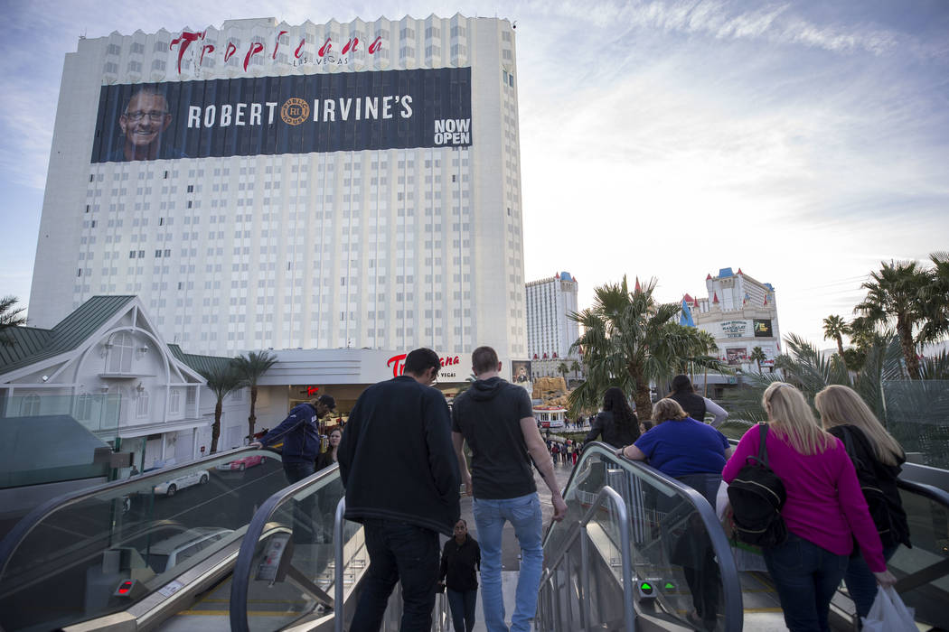 The Tropicana Las Vegas hotel-casino on the Strip, Monday, Dec. 18, 2017. Richard Brian Las Vegas Review-Journal @vegasphotograph