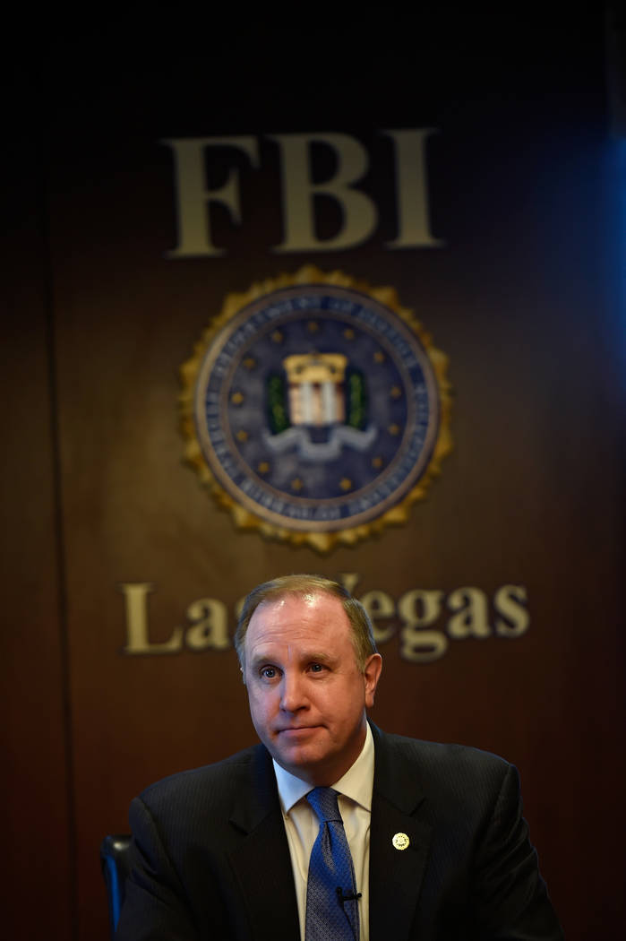 FBI Special Agent in Charge Aaron Rouse speaks during an interview with members of the Las Vegas Review-Journal at Las Vegas FBI headquarters Wednesday, Dec. 20, 2017. David Becker/Las Vegas Revie ...