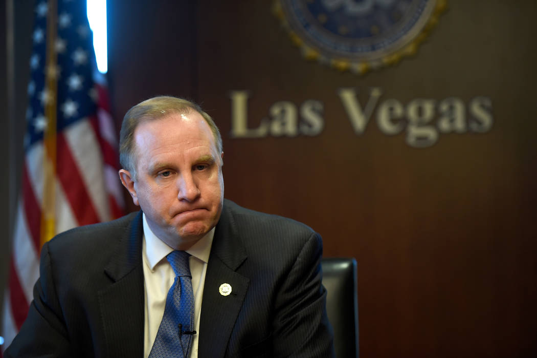 FBI Special Agent in Charge Aaron Rouse speaks during an interview with members of the Las Vegas Review-Journal at Las Vegas FBI headquarters Wednesday, Dec. 20, 2017. David Becker/Las Vegas Revie ...