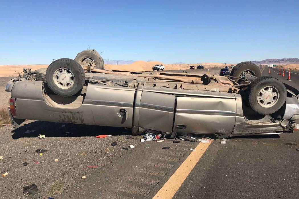 One person killed in crash on I15 north of Las Vegas Las Vegas