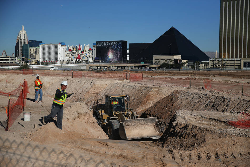 The scene at the Raiders stadium site in Las Vegas, Tuesday, Dec. 12, 2017. Erik Verduzco Las Vegas Review-Journal @Erik_Verduzco