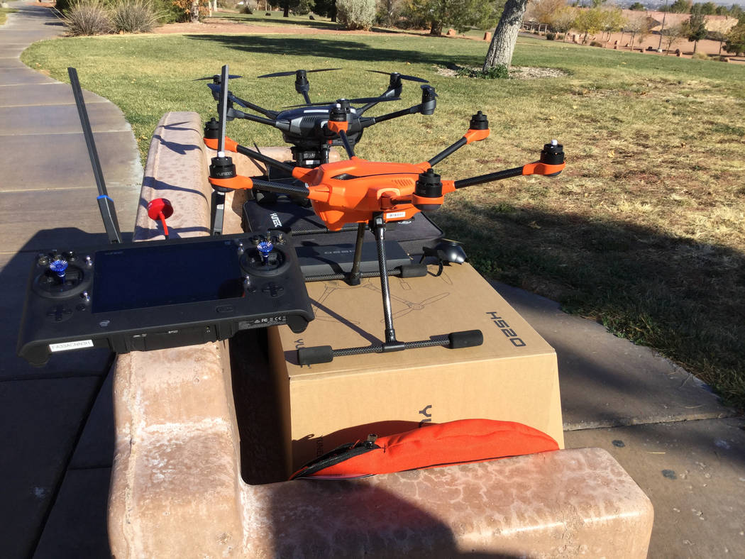 The Metropolitan Police Department purchased drones from drone manufacturer Yuneec that arrived in late September. Nicole Raz/Las Vegas Review-Journal