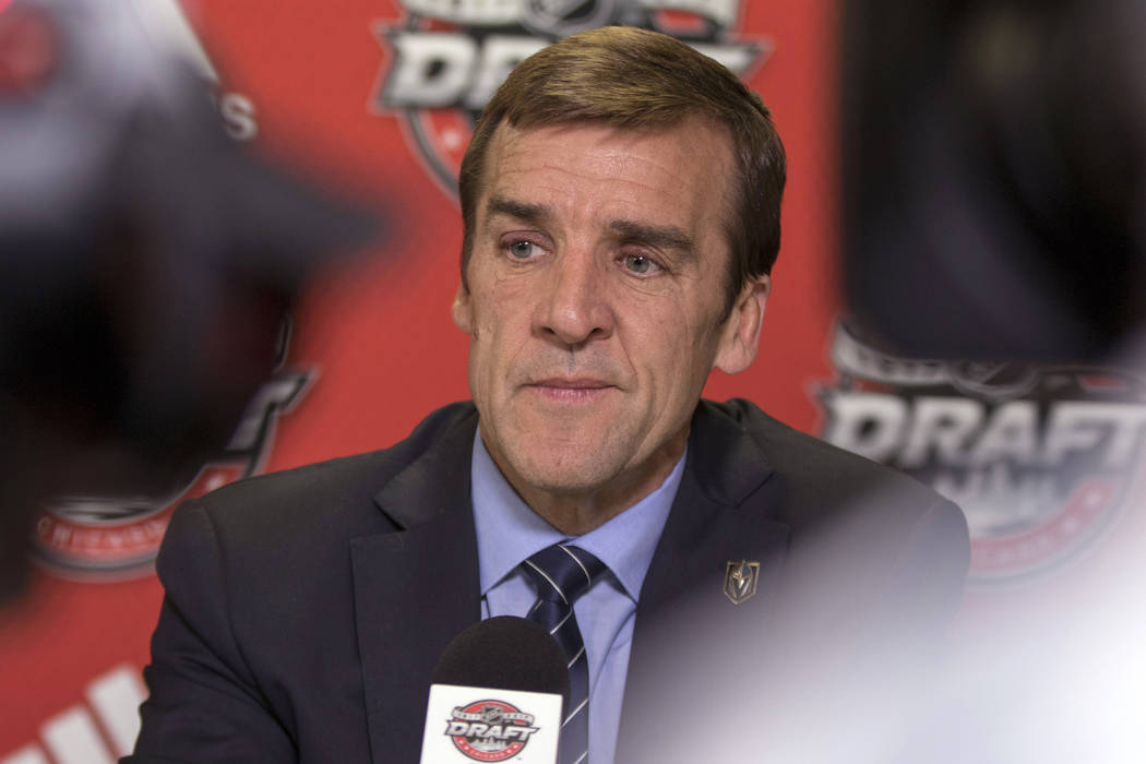 Vegas Golden Knights general manager George McPhee at the 2017 NHL Entry Draft at the United Center in Chicago on Saturday, June 24, 2017. Heidi Fang/Las Vegas Review-Journal @HeidiFang
