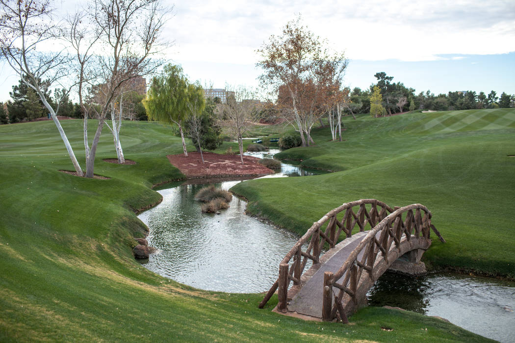 The Wynn Country Club in Las Vegas, Friday, Dec. 22, 2017. The golf course is shutting down on Dec. 23 and will be replaced with Paradise Park, a lagoon-themed attraction. Joel Angel Juarez L ...