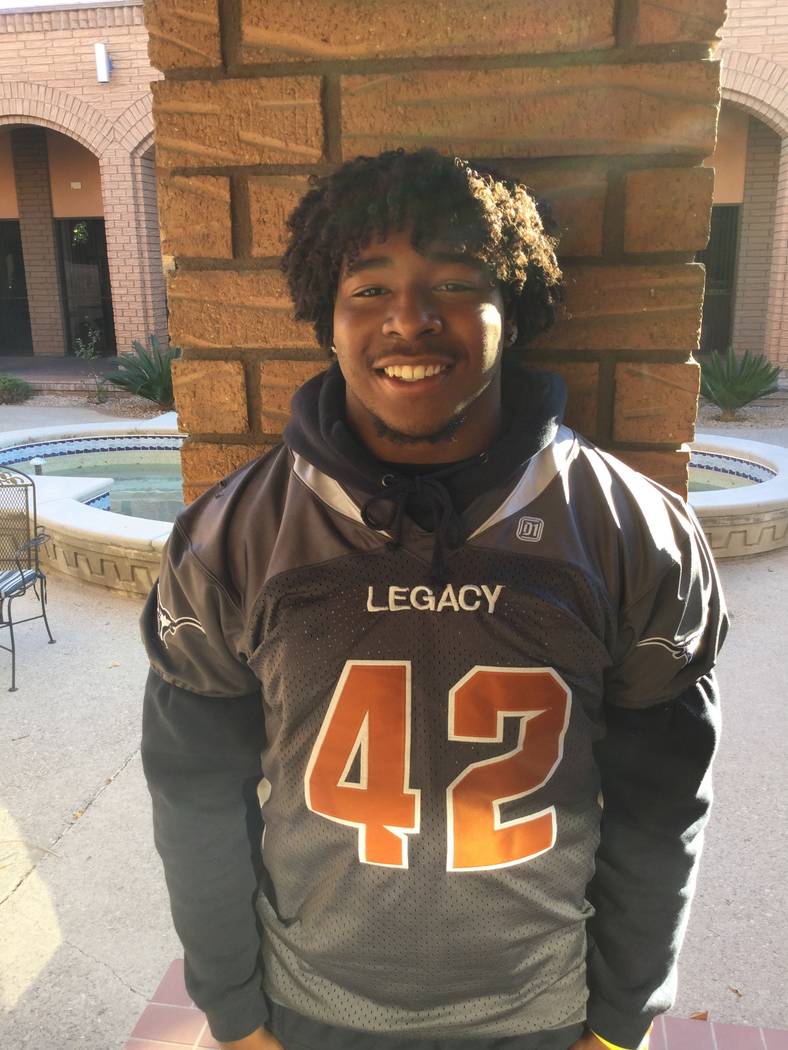 Legacy's Amere Foster is a member of the Las Vegas Review-Journal's all-state football team.