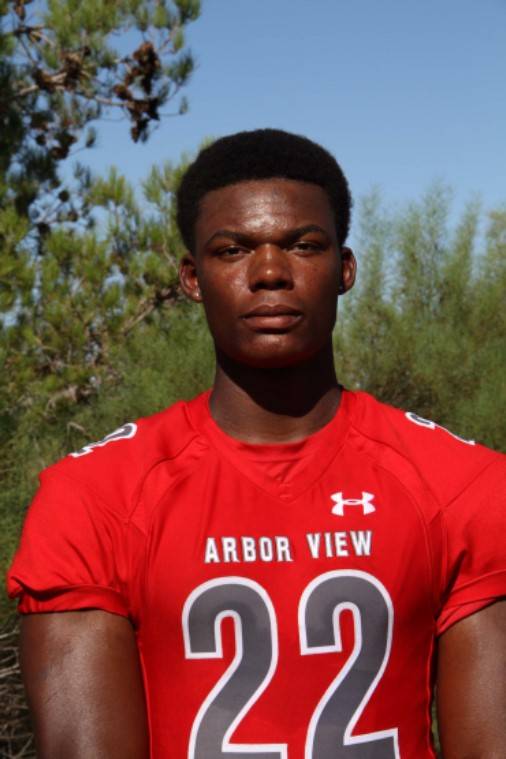 Arbor View's Elijah Wade is a member of the Las Vegas Review-Journal's all-state football team.