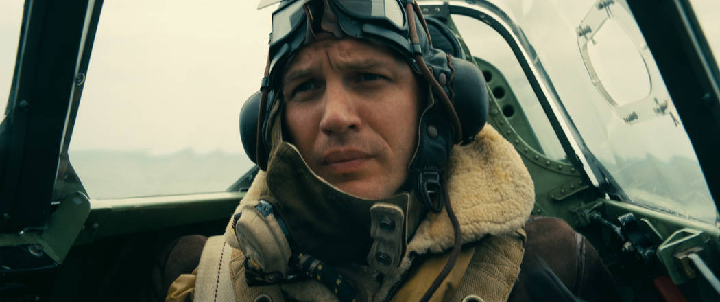 TOM HARDY as Farrier in the Warner Bros. Pictures action thriller "DUNKIRK," a Warner Bros. Pictures release. Photo Credit: Melinda Sue Gordon