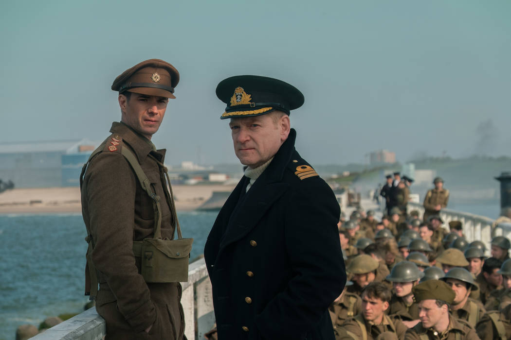 Jame D'arcy as Colonel Winnant and Kenneth Branagh as Commander Bolton in the Warner Bros. Pictures action thriller "Dunkirk," a Warner Bros. Pictures release. Melinda Sue Gordon