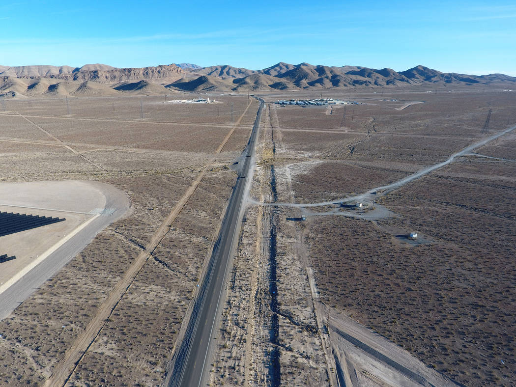 U.S. Route 93 in Nevada seen below on Thursday, Dec. 28, 2017 will soon have a new interchange at the intersection of Interstate 15 to improve safety and enhance mobility for the Apex Industrial P ...