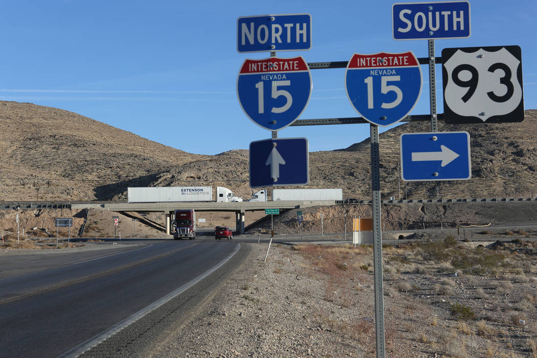 The intersection of Interstate 15 and U.S. Route 93 in Nevada is the proposed site of a new interchange to improve safety and enhance mobility for the Apex Industrial Park in North Las Vegas as se ...